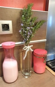 DIY custom bouteille bouquet de romarin